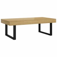 vidaXL Couchtisch Hellbraun und Schwarz 120x60x40 cm MDF...