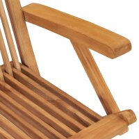 vidaXL Klappbare Gartenst&uuml;hle 8 Stk. Massivholz Teak