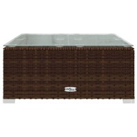 vidaXL 4-tlg. Garten-Lounge-Set mit Kissen Braun Poly Rattan