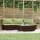 vidaXL 4-tlg. Garten-Lounge-Set mit Kissen Braun Poly Rattan