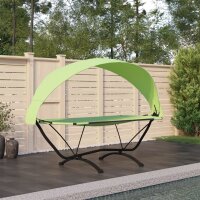 vidaXL Outdoor-Loungebett mit Dach Grün Stahl und...