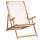 vidaXL Strandstuhl Klappbar Massivholz Teak Creme