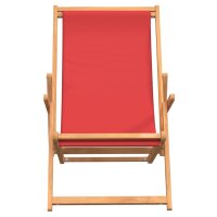 vidaXL Strandstuhl Klappbar Massivholz Teak Rot