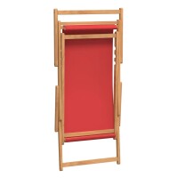 vidaXL Strandstuhl Klappbar Massivholz Teak Rot