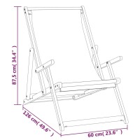 vidaXL Strandstuhl Klappbar Massivholz Teak Rot