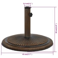 vidaXL Sonnenschirmständer Bronzen 45x45x30 cm Gusseisen