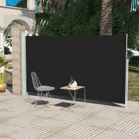 vidaXL Seitenmarkise Ausziehbar 160x300 cm Schwarz