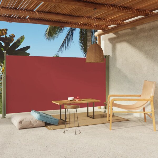 vidaXL Seitenmarkise Ausziehbar 160x300 cm Rot