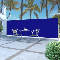 vidaXL Seitenmarkise Ausziehbar 160x500 cm Blau