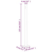 vidaXL Seitenmarkise Ausziehbar 140x600 cm Creme