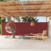 vidaXL Seitenmarkise Ausziehbar 160x600 cm Rot