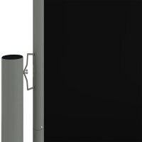 vidaXL Seitenmarkise Ausziehbar Schwarz 140x600 cm