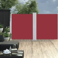 vidaXL Seitenmarkise Ausziehbar Rot 140x600 cm