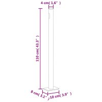 vidaXL Seitenmarkise Ausziehbar Creme 180x600 cm