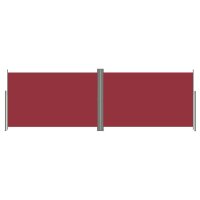 vidaXL Seitenmarkise Ausziehbar Rot 200x600 cm