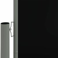 vidaXL Seitenmarkise Ausziehbar Schwarz 220x600 cm