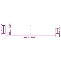 vidaXL Seitenmarkise Ausziehbar Blau 160x1000 cm