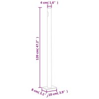 vidaXL Seitenmarkise Ausziehbar Creme 200x1000 cm