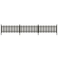 vidaXL Lattenzaun mit Pfosten 3 Stk. WPC 614x80 cm