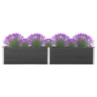 vidaXL Garten-Hochbeet 200x50x54 cm WPC Grau