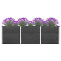 vidaXL Garten-Hochbeet 300x100x91 cm WPC Grau