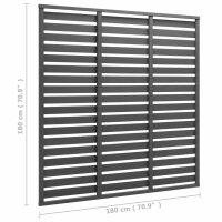 vidaXL Zaunelement WPC 180 x 180 cm Grau