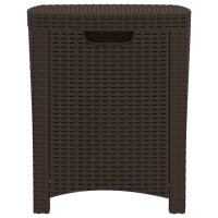 vidaXL Garten-Aufbewahrungsbox 39x39x46 cm PP Rattan Braun