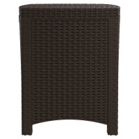 vidaXL Garten-Aufbewahrungsbox 39x39x46 cm PP Rattan Braun