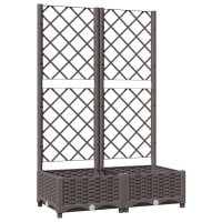 vidaXL Pflanzkübel mit Rankgitter Braun 80x40x121,5...