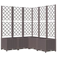 vidaXL Pflanzkübel mit Rankgitter Braun 120x120x136...