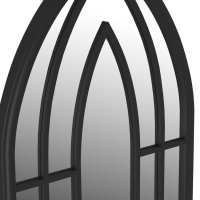 vidaXL Gartenspiegel Schwarz 70x30 cm Eisen