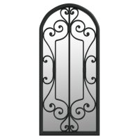 vidaXL Gartenspiegel Schwarz 100x45 cm Eisen