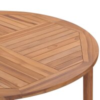 vidaXL Garten-Esstisch &Oslash;110x75 cm Massivholz Teak