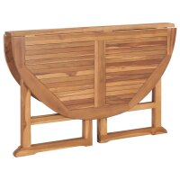 vidaXL Garten-Esstisch Klappbar &Oslash;110x75 cm Massivholz Teak