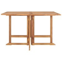 vidaXL Garten-Esstisch Klappbar 110x110x75 cm Massivholz Teak