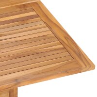 vidaXL Garten-Esstisch Klappbar 110x110x75 cm Massivholz Teak