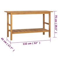 vidaXL Waschtisch Massivholz Teak 132x45x75cm