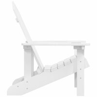 vidaXL Adirondack-Gartenstuhl HDPE Wei&szlig;