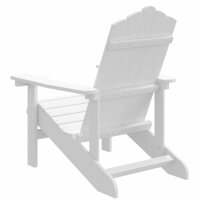 vidaXL Adirondack-Gartenstuhl HDPE Wei&szlig;