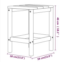 vidaXL Garten Adirondack-Tisch Anthrazit 38x38x46 cm HDPE