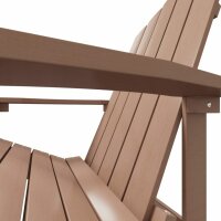 vidaXL Adirondack-Gartenstuhl mit Fu&szlig;st&uuml;tze HDPE Braun