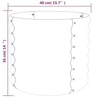 vidaXL Pflanzk&uuml;bel Pulverbeschichteter Stahl 40x40x36 cm Grau