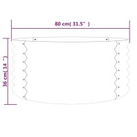 vidaXL Pflanzk&uuml;bel Pulverbeschichteter Stahl 80x80x36 cm Gr&uuml;n