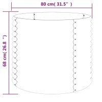 vidaXL Pflanzk&uuml;bel Pulverbeschichteter Stahl 80x80x68 cm Gr&uuml;n