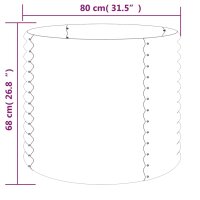 vidaXL Pflanzk&uuml;bel Pulverbeschichteter Stahl 80x80x68 cm Anthrazit