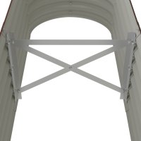 WOWONA Hochbeet Pulverbeschichteter Stahl 152x40x36 cm Braun