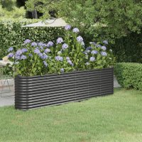 vidaXL Hochbeet Pulverbeschichteter Stahl 260x40x68 cm...