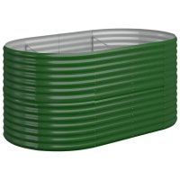 vidaXL Hochbeet Pulverbeschichteter Stahl 152x80x68 cm...