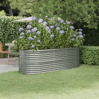 vidaXL Hochbeet Pulverbeschichteter Stahl 224x80x68 cm...