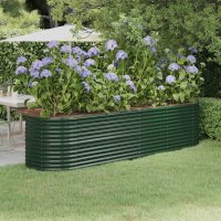 vidaXL Hochbeet Pulverbeschichteter Stahl 296x80x68 cm...
